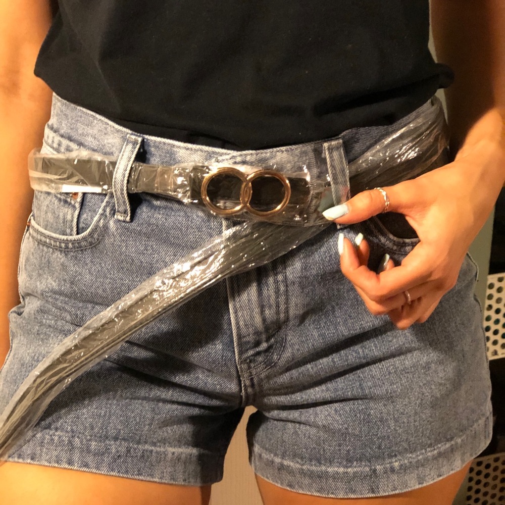 Plus size Boohoo double ring boyfriend belt